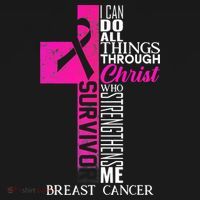 Breast Cancer Pink Ribbon Survivor For Christian Cross Women's Tank Top thumb 5