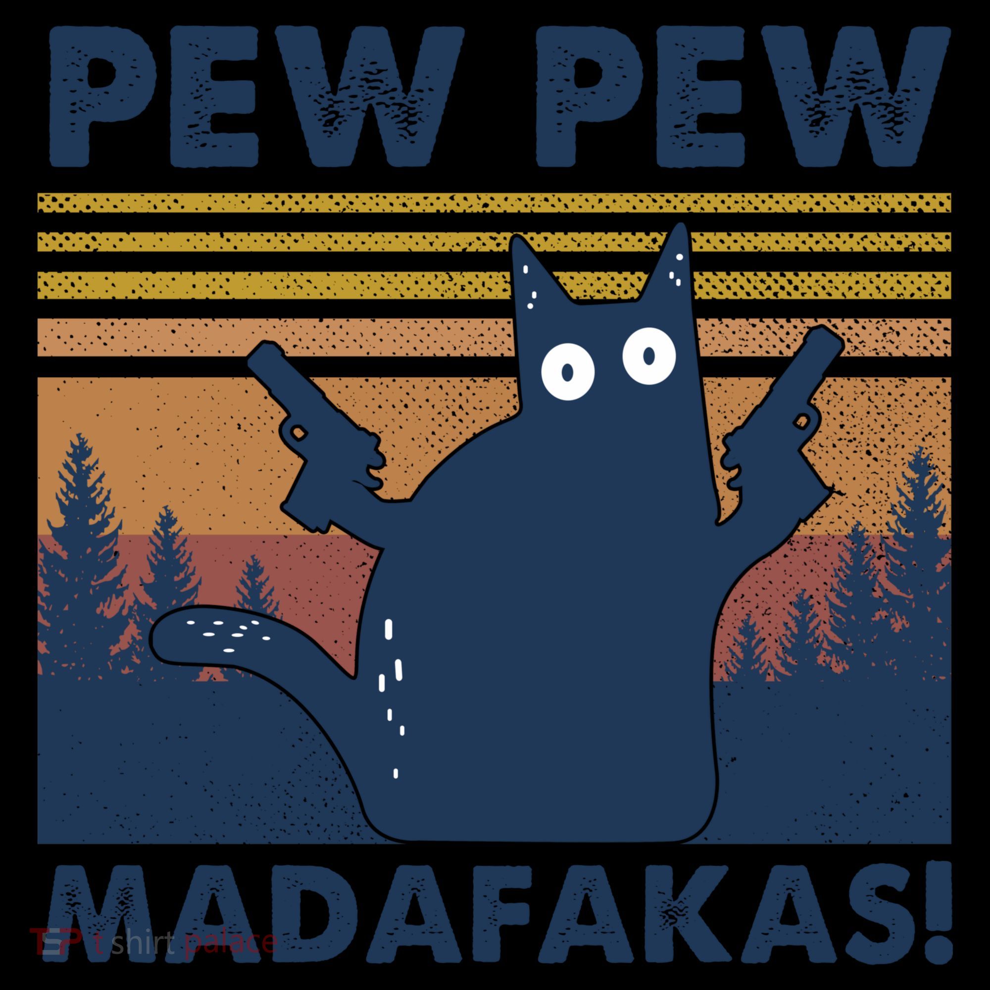 Black Cat Pew Pew Madafakas Coaster