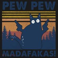 Black Cat Pew Pew Madafakas Toddler Hoodie thumb 2