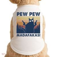 Black Cat Pew Pew Madafakas Doggie Tank thumb 0