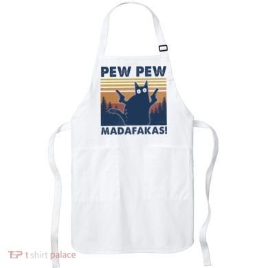Black Cat Pew Pew Madafakas Apron
