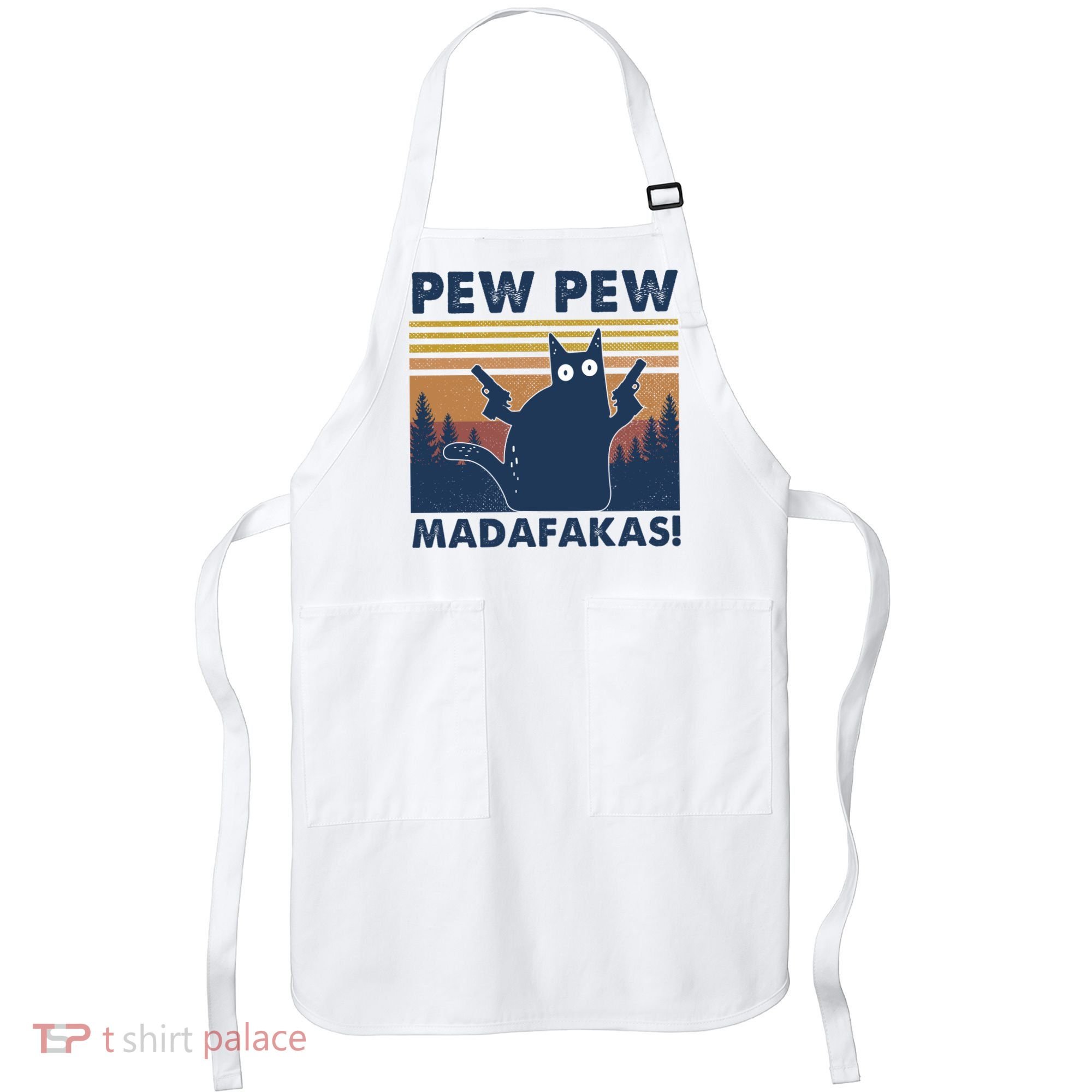 Black Cat Pew Pew Madafakas Apron