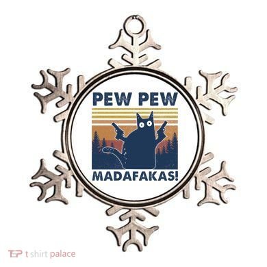 Black Cat Pew Pew Madafakas Ornament