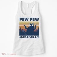 Black Cat Pew Pew Madafakas Women's Tank Top thumb 0