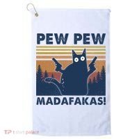 Black Cat Pew Pew Madafakas Golf Towel thumb 0