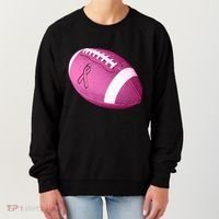 Breast Cancer Pink Football Women's Sweatshirt thumb 0
