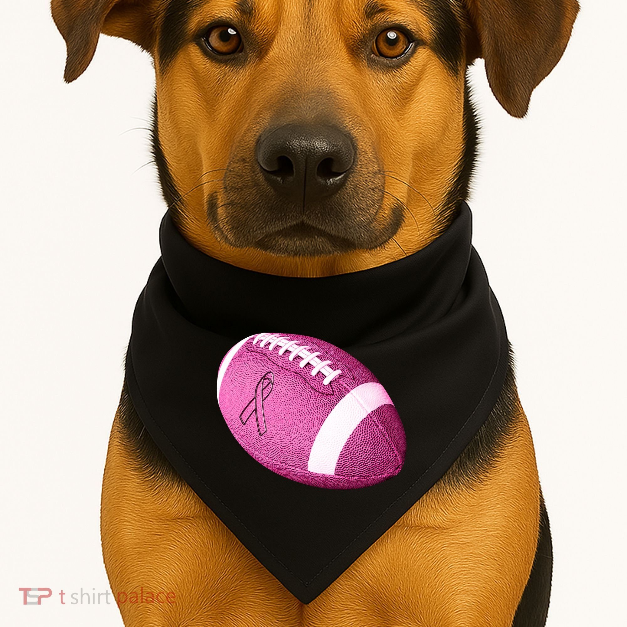 Breast Cancer Pink Football USA-Made Doggie Bandana