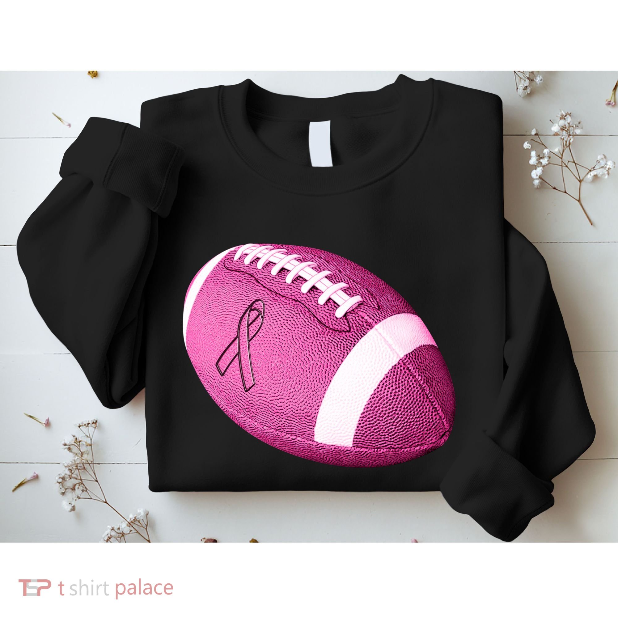 Breast Cancer Pink Football Sweatshirt