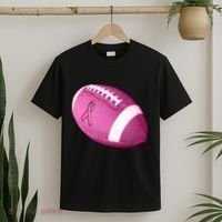 Breast Cancer Pink Football T-Shirt thumb 2