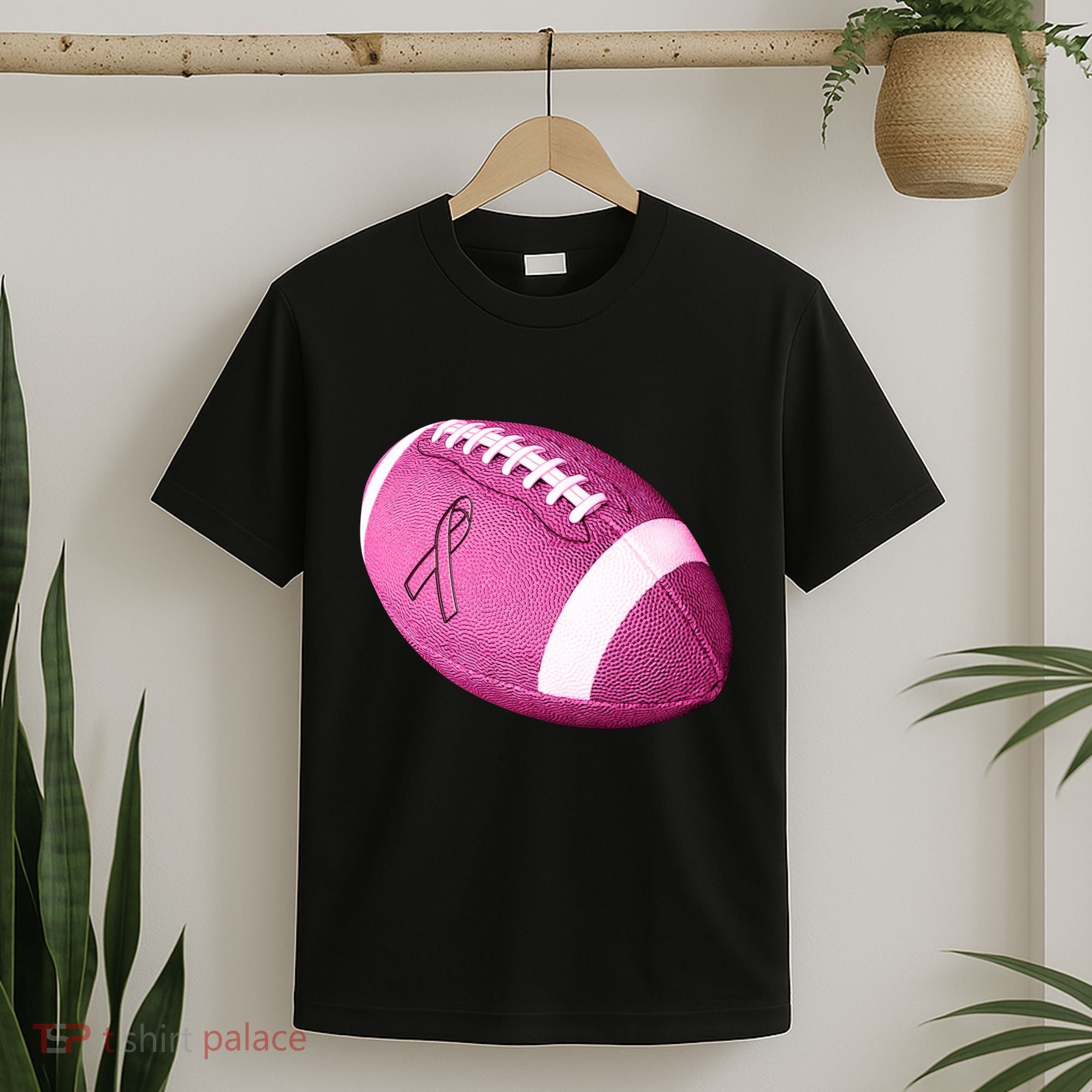 Breast Cancer Pink Football T-Shirt