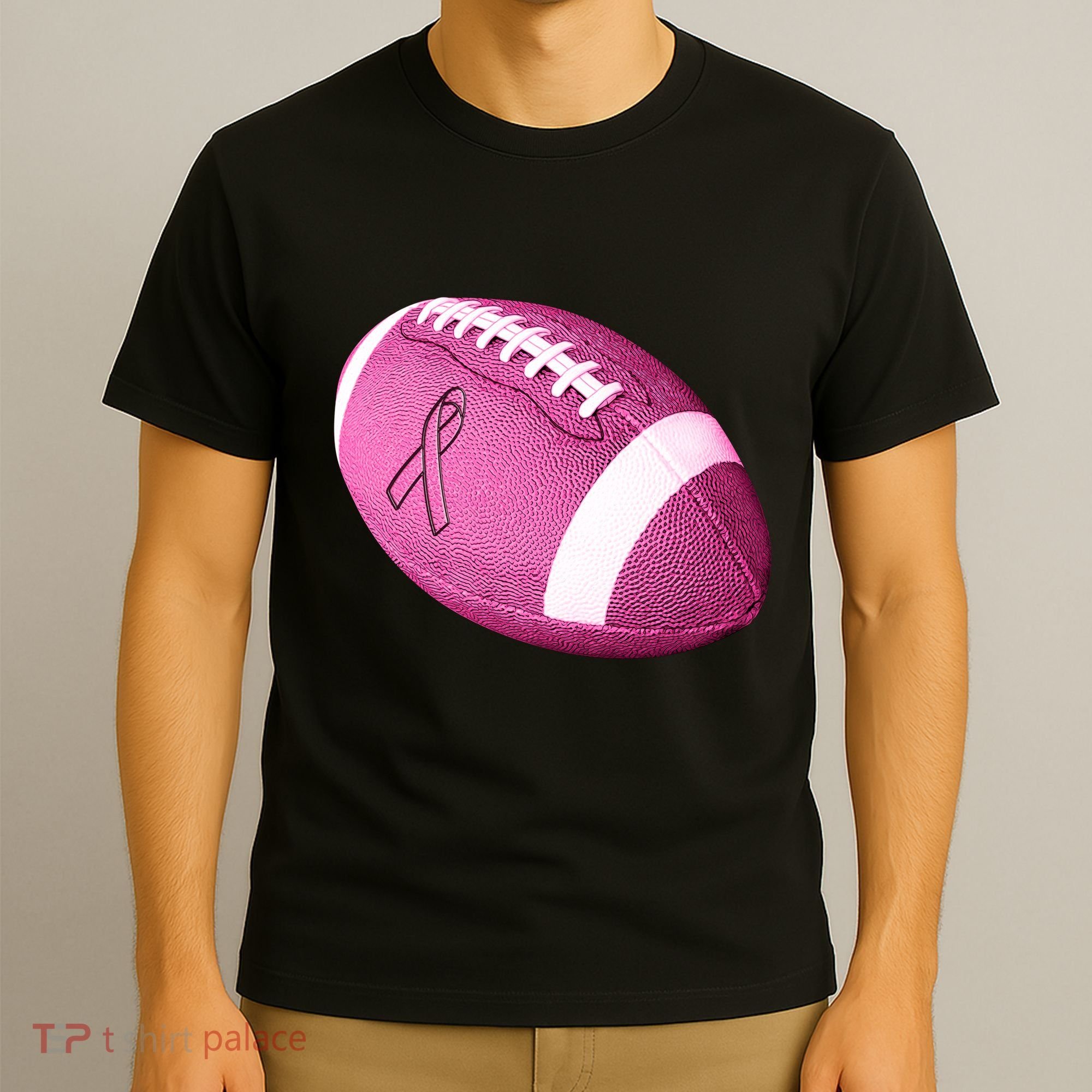 Breast Cancer Pink Football T-Shirt