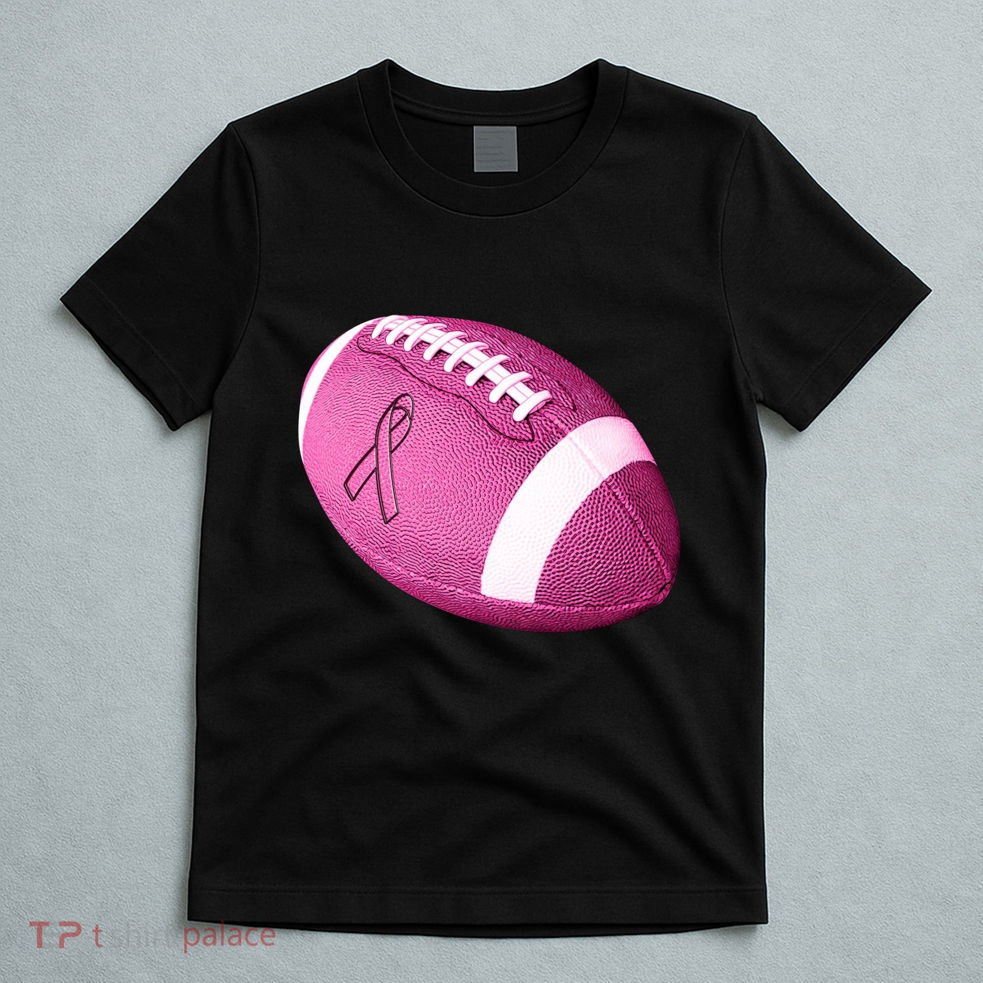 Breast Cancer Pink Football T-Shirt