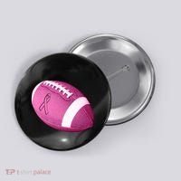 Breast Cancer Pink Football Button thumb 0
