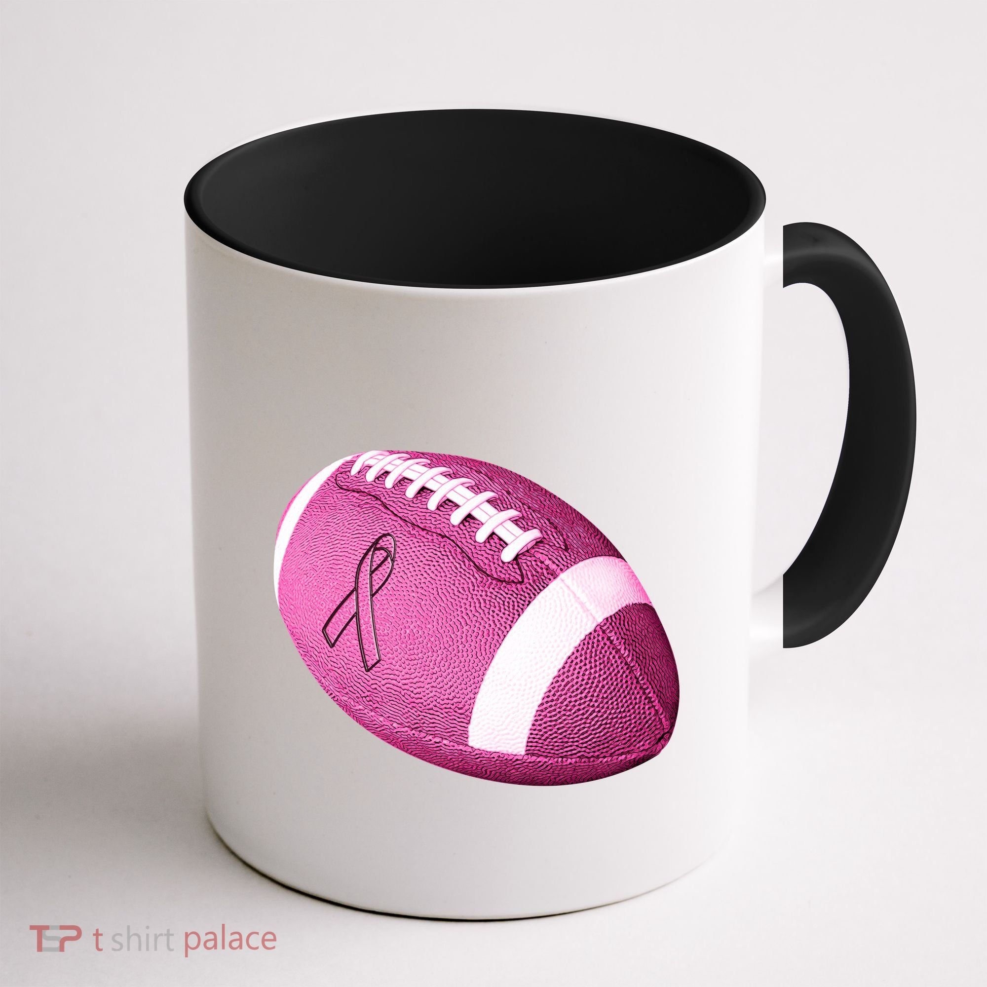 Breast Cancer Pink Football Coffee Mug