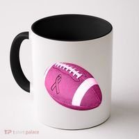 Breast Cancer Pink Football Coffee Mug thumb 0