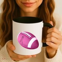 Breast Cancer Pink Football Coffee Mug thumb 3