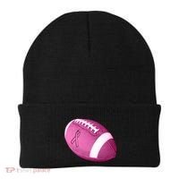 Breast Cancer Pink Football Beanie thumb 0