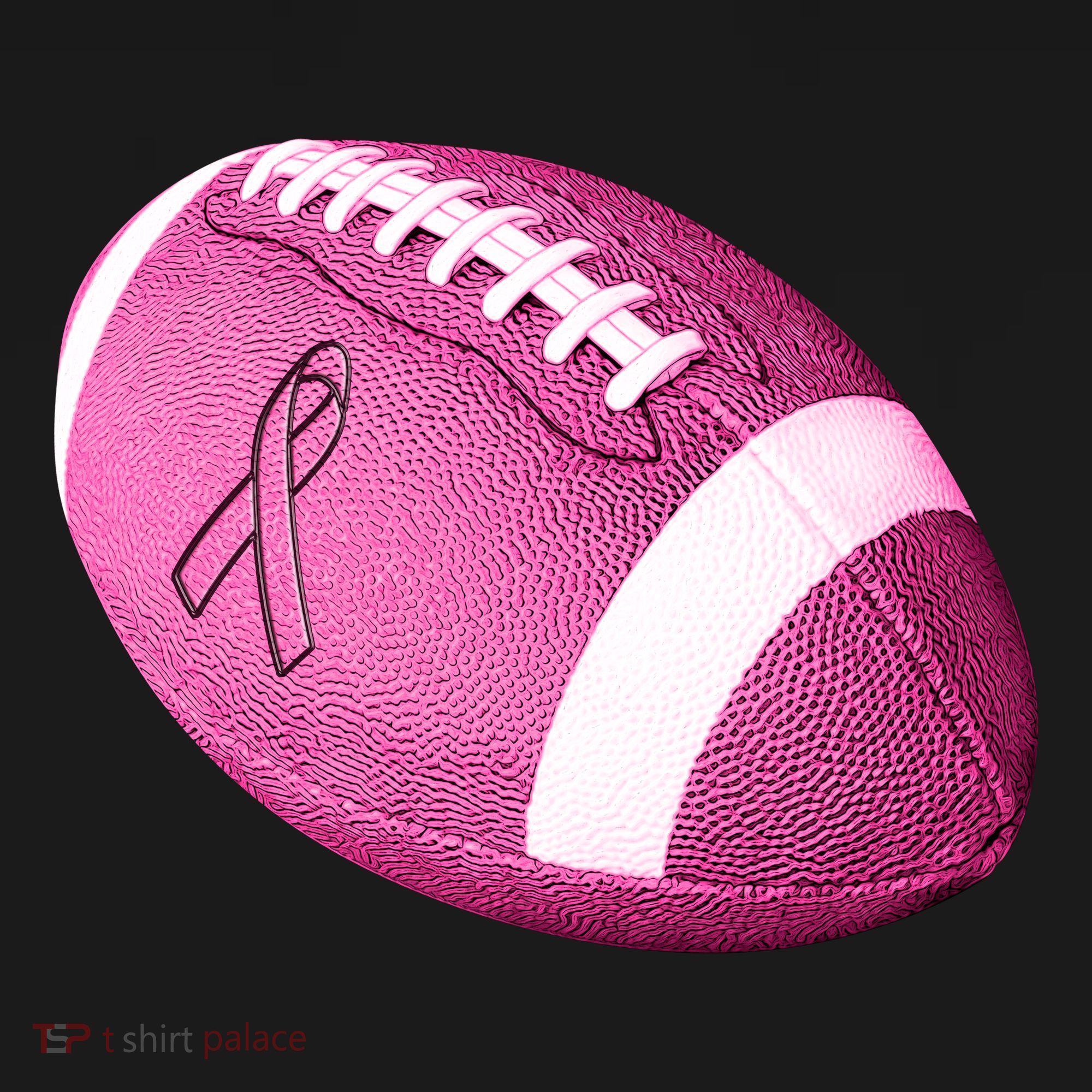 Breast Cancer Pink Football Women's Hoodie
