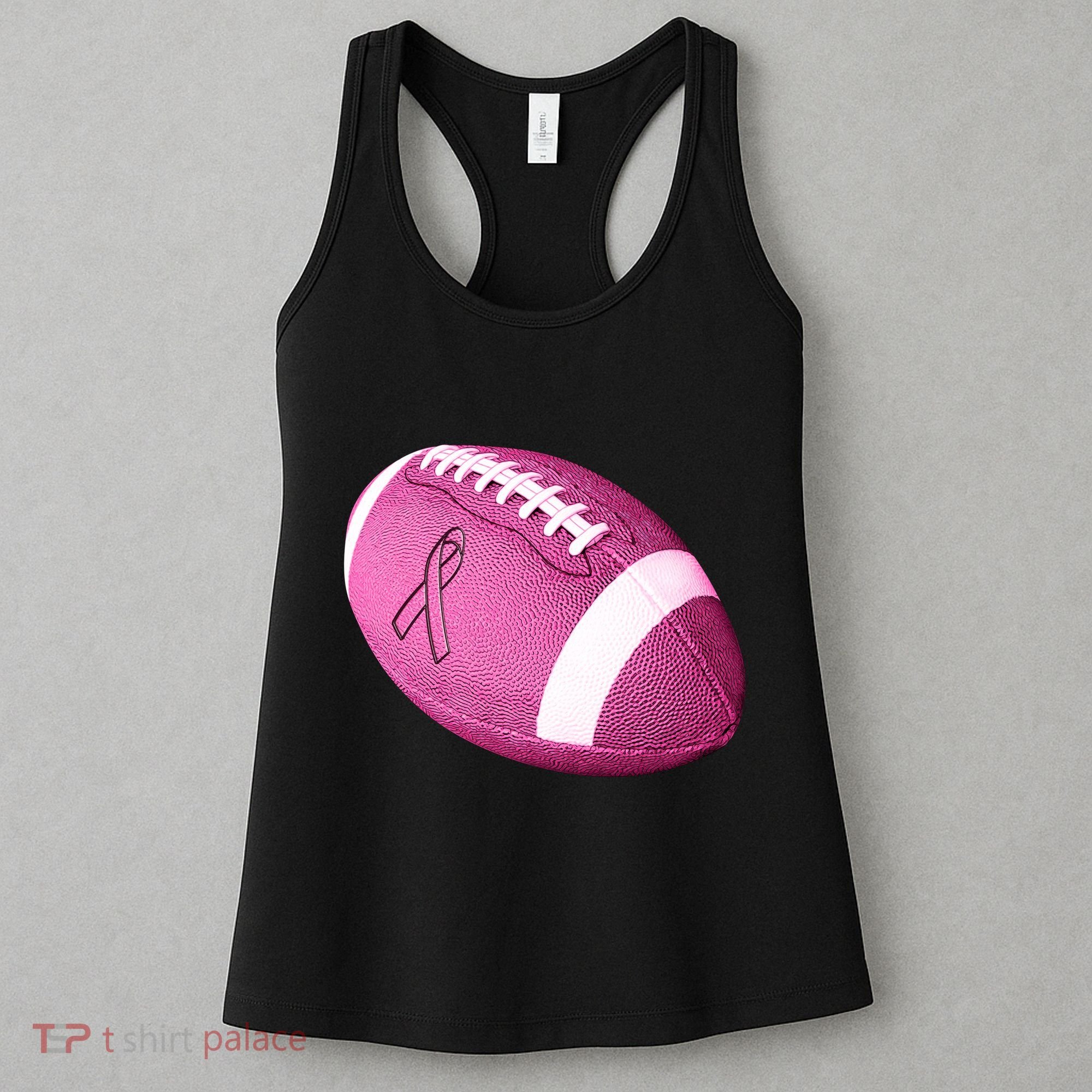 Breast Cancer Pink Football Women's Tank Top