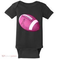 Breast Cancer Pink Football Baby Bodysuit thumb 0