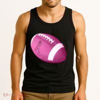 Breast Cancer Pink Football Tank Top thumb 3
