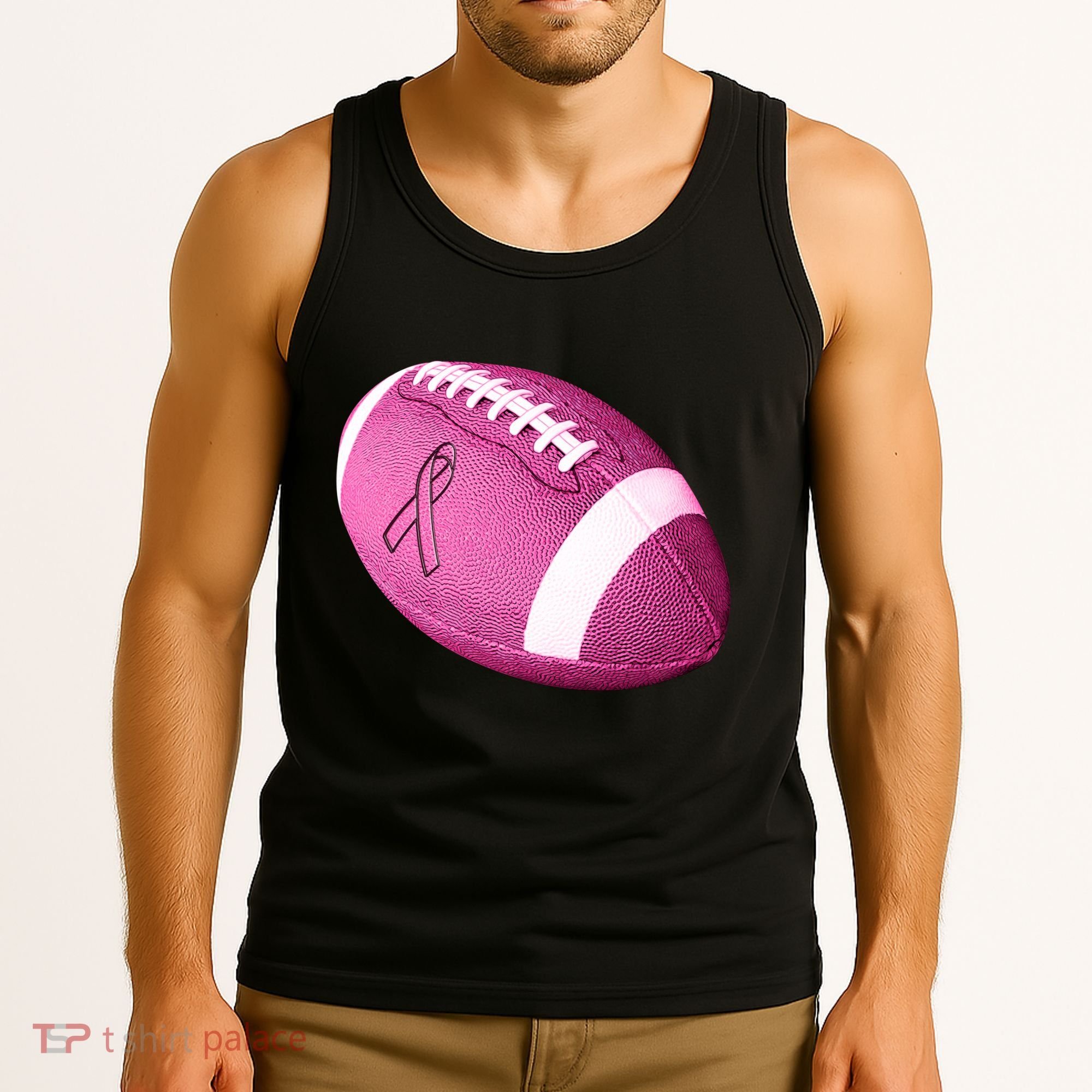 Breast Cancer Pink Football Tank Top