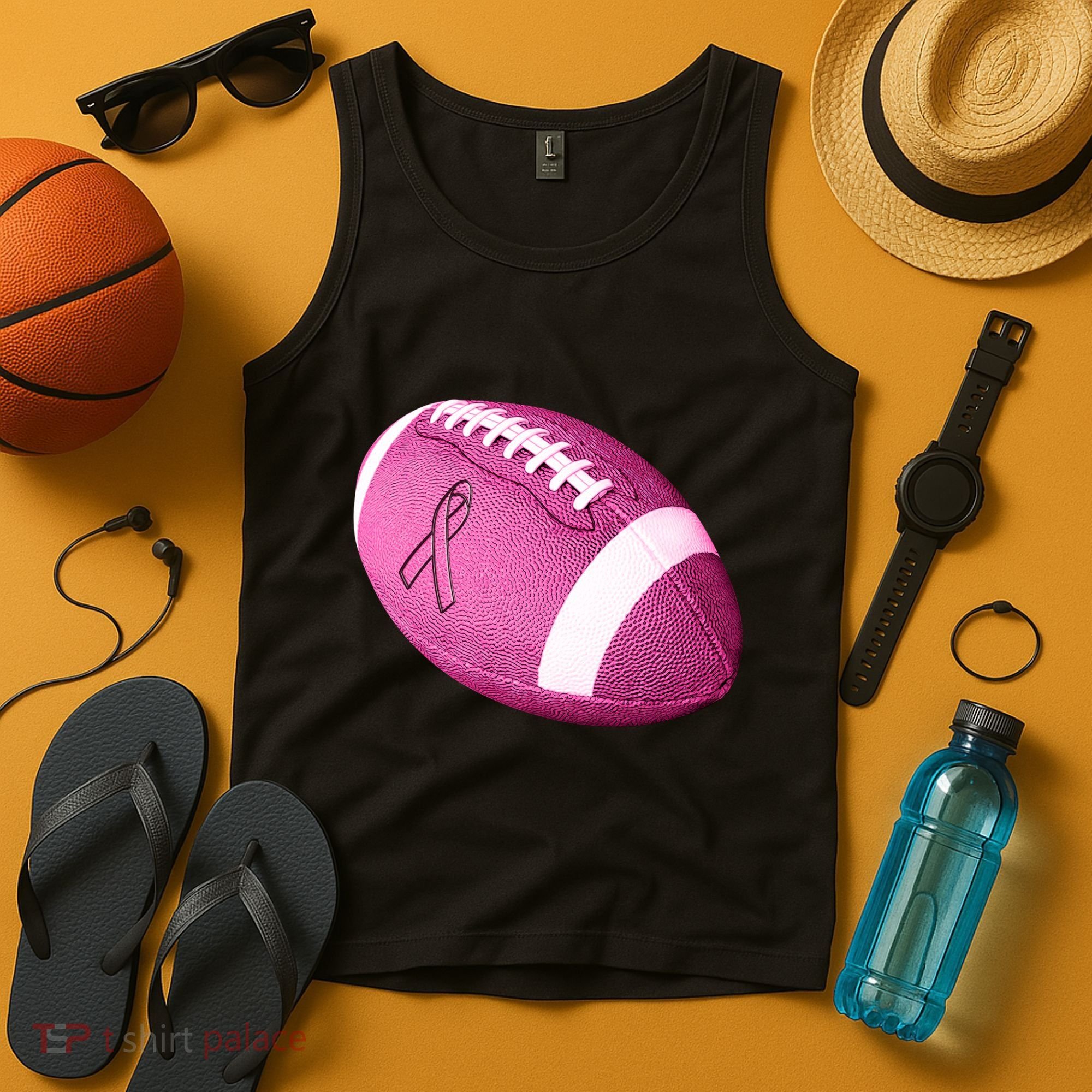 Breast Cancer Pink Football Tank Top