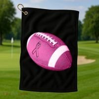 Breast Cancer Pink Football Golf Towel thumb 1