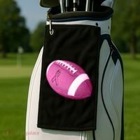 Breast Cancer Pink Football Golf Towel thumb 2