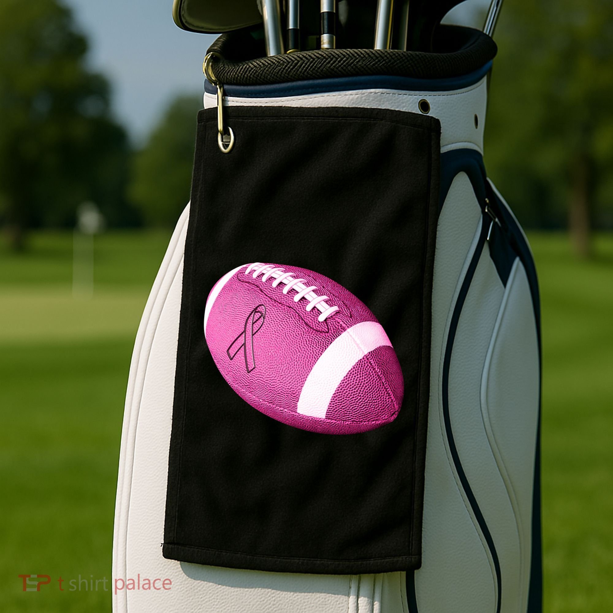 Breast Cancer Pink Football Golf Towel