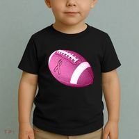 Breast Cancer Pink Football Toddler T-Shirt thumb 2