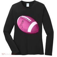 Breast Cancer Pink Football Women's Long Sleeve Shirt thumb 0