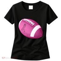Breast Cancer Pink Football Women's T-Shirt thumb 0