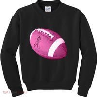 Breast Cancer Pink Football Kids Sweatshirt thumb 0