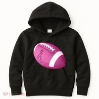 Breast Cancer Pink Football Kids Hoodie thumb 0