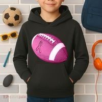Breast Cancer Pink Football Kids Hoodie thumb 2