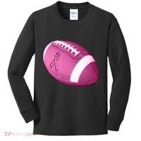 Breast Cancer Pink Football Kids Long Sleeve Shirt thumb 0