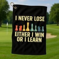 Best Chess Player For Board Game Chess Lover Golf Towel thumb 1