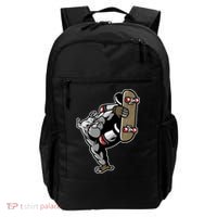 Bulldog Character Playing Skateboard Backpack thumb 0