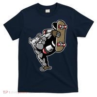Bulldog Character Playing Skateboard T-Shirt thumb 0