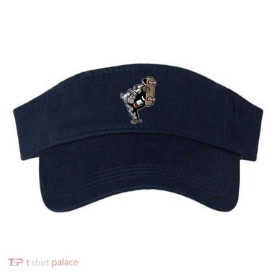 Bulldog Character Playing Skateboard Visor
