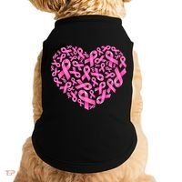 Breast Cancer Pink Ribbon Heart Doggie Tank thumb 0