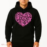 Breast Cancer Pink Ribbon Heart Hoodie thumb 2