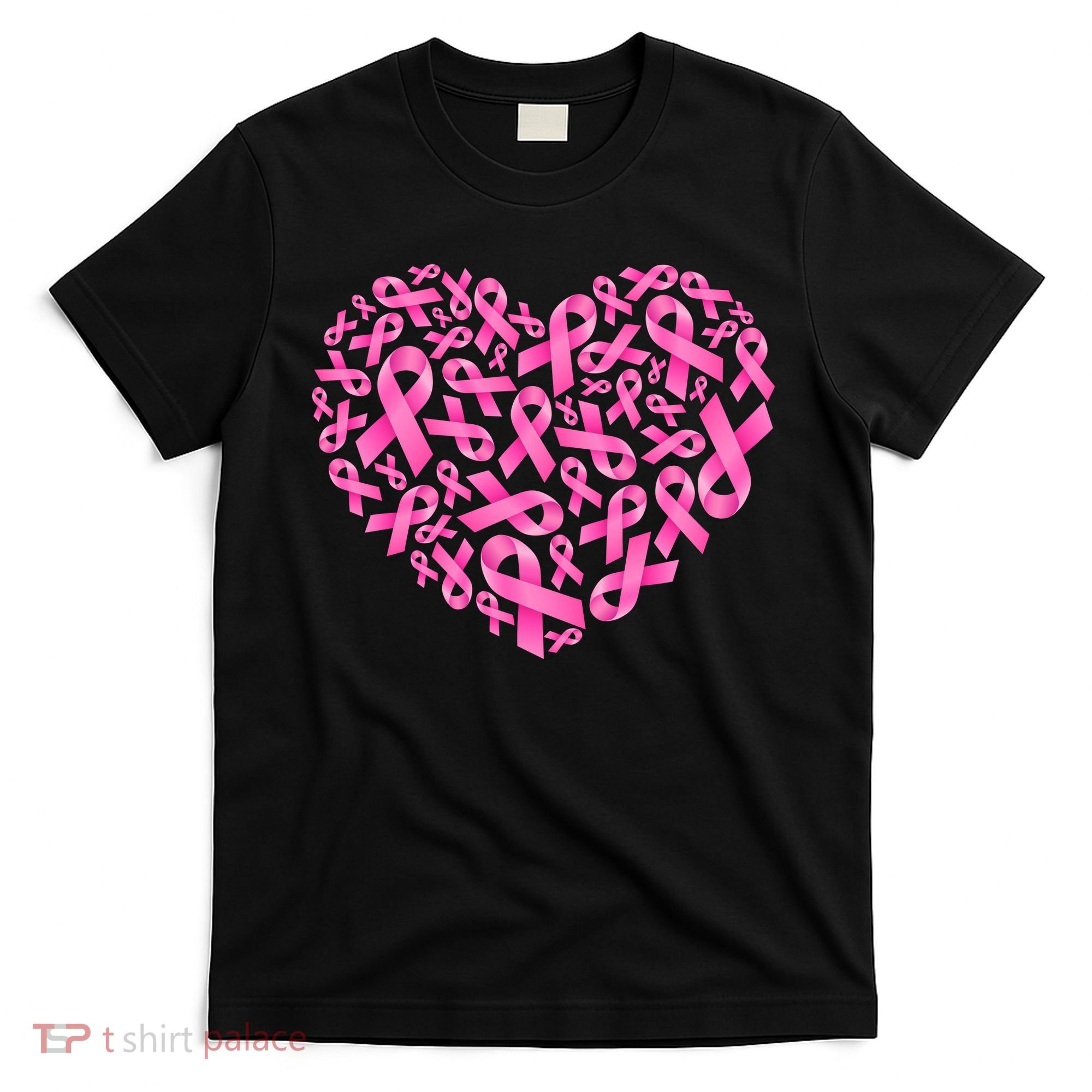 Breast Cancer Pink Ribbon Heart T-Shirt