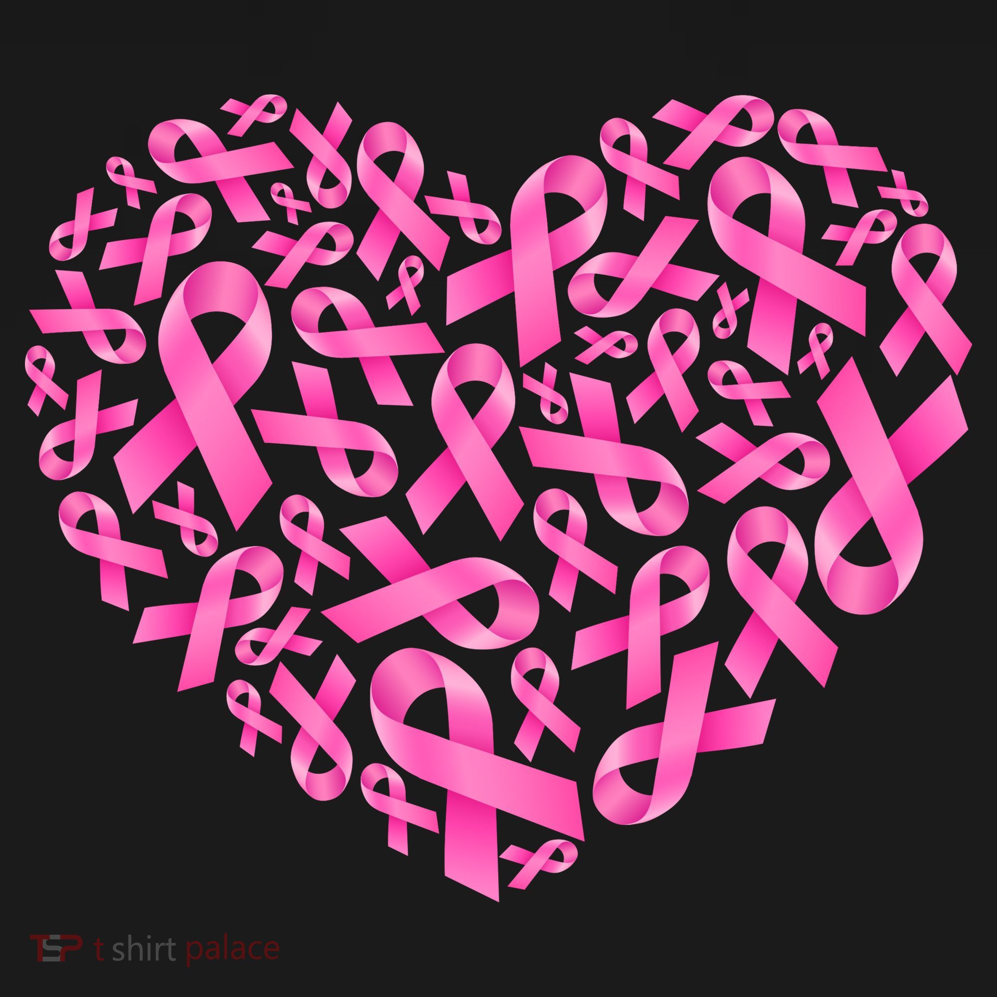Breast Cancer Pink Ribbon Heart T-Shirt