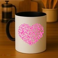 Breast Cancer Pink Ribbon Heart Coffee Mug thumb 4