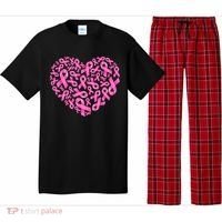 Breast Cancer Pink Ribbon Heart Pajama Set thumb 0