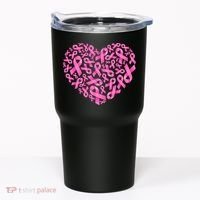 Breast Cancer Pink Ribbon Heart Tumbler thumb 0