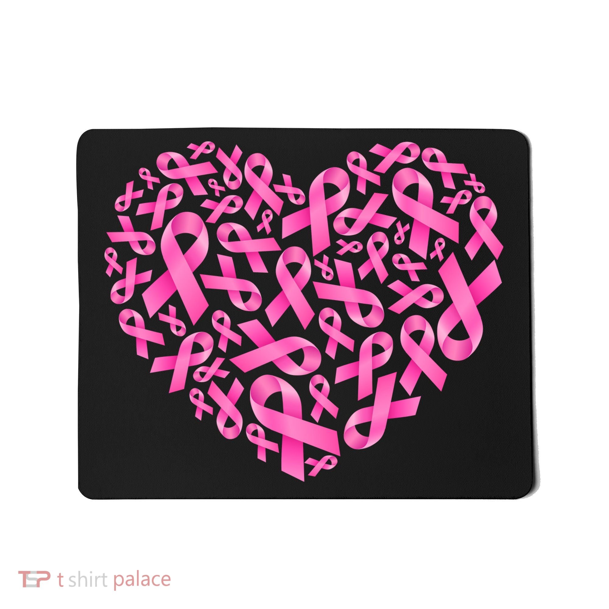 Breast Cancer Pink Ribbon Heart Mousepad