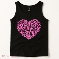 Breast Cancer Pink Ribbon Heart Tank Top thumb 2